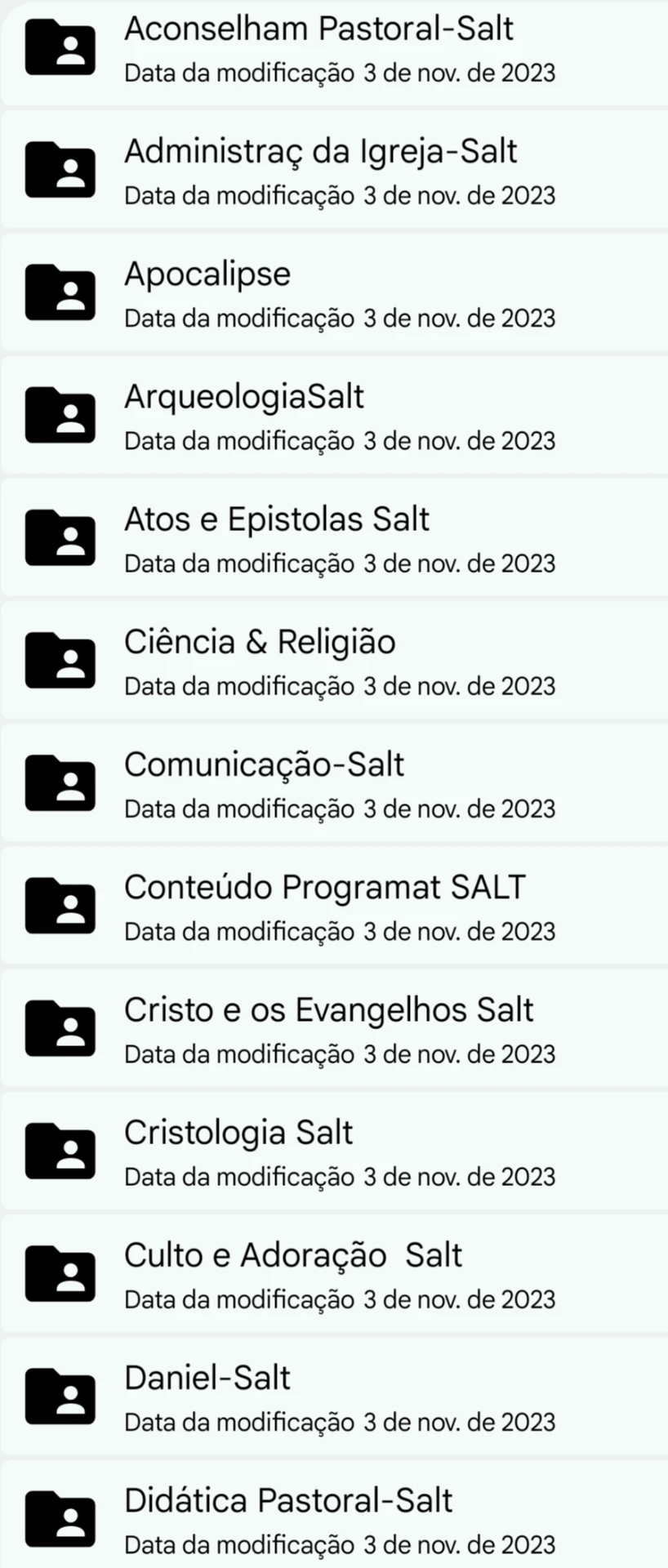 Pastas do material 9
