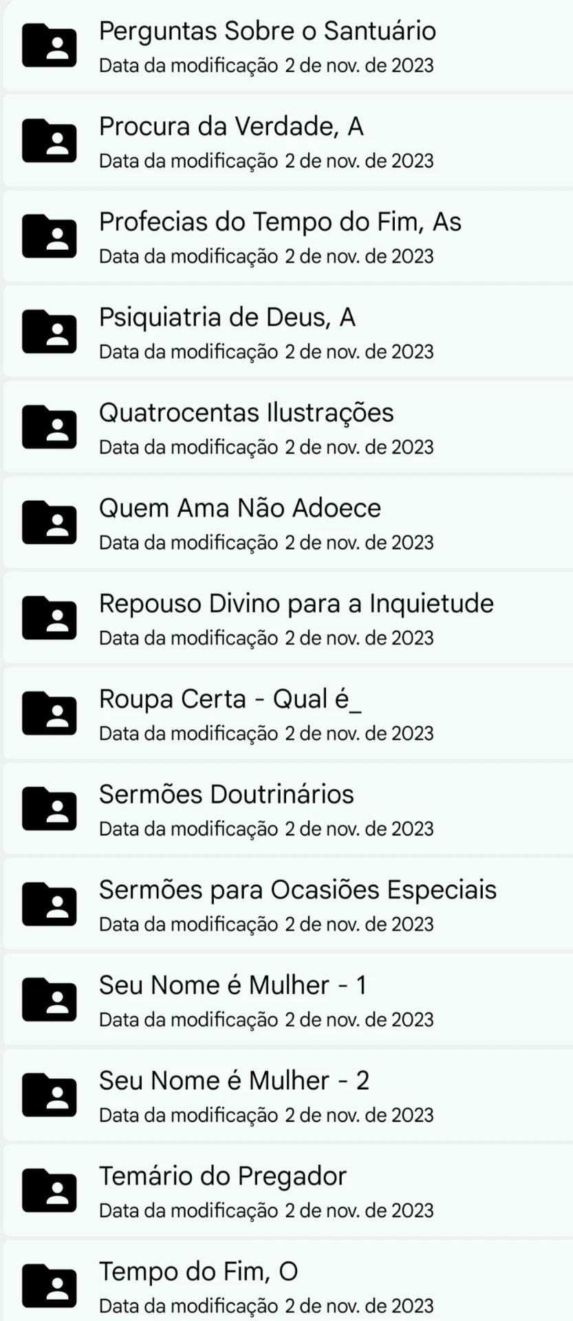 Pastas do material 6